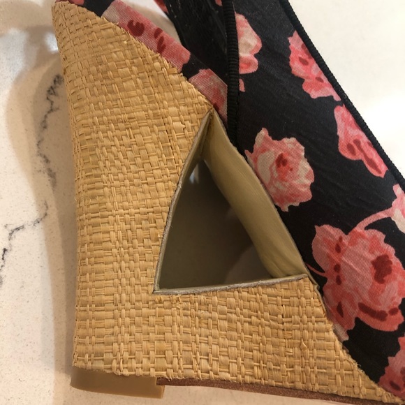 Betsey Johnson Floral Shoes with Raffia Heel - Picture 8 of 11